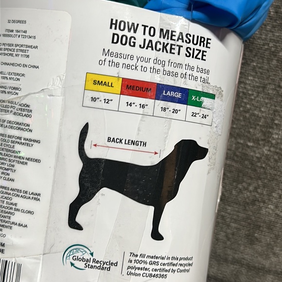 ❌SOLD❌🐕🐕‍🦺32º Degrees Heat Dog Jacket🐕‍🦺🐕 - Picture 7 of 7